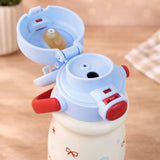 Blue Lid, Happiness  series, Stainless Steel Water Bottle for kids, 520ml