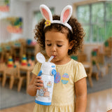 Blue Lid, B'day Capybara Series, Stainless Steel Water Bottle for Kids, 600ml