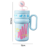 Blue Pastel XOXO series, Stainless Steel Tumbler and Water Bottle for Kids & Adults, 540ml