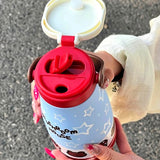 Blue Star, Moo series insulated thermos Bottle with detachable filter for Kids and Adults, 600ml