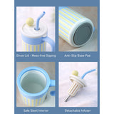 Blue Stripes, Cupstyle Series Stainless Steel Tumbler Bottle with detachable infuser for kids, Teens and Adults, 620 ml