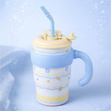 Blue Waves, Bubble Lid series, with detachable infuser Stainless Steel Kids Tumbler Water Bottle, 680ml