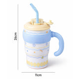 Blue Waves, Bubble Lid series, with detachable infuser Stainless Steel Kids Tumbler Water Bottle, 680ml