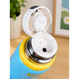 Blue Yellow, Happy Study Design, Stainless Steel Thermos & Water Bottle for Kids, 600ml