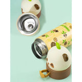 Brown Panda Head Stainless Steel Thermos Water Bottle, 350 ml