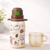 Brown Teddy Cuplid Series, Stainless Steel Kids Water Bottle, 500ml
