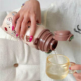 Brown Teddy Cuplid Series, Stainless Steel Kids Water Bottle, 500ml