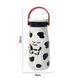 Cow Print Moo series insulated thermos Bottle with detachable filter for Kids and Adults, 600ml
