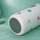 Cream Red Apple design Jumbo Straw Series Stainless Steel Water Bottle for kids, Teens and Adults, 700 ml