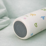 Cream Green Bow & Star Jumbo Straw Series Stainless Steel Water Bottle fot kids, Teens and Adults, 700 ml