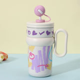 Cream Pastel XOXO series, Stainless Steel Tumbler and Water Bottle for Kids & Adults, 540ml