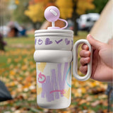 Cream Pastel XOXO series, Stainless Steel Tumbler and Water Bottle for Kids & Adults, 540ml