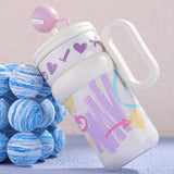 Cream Pastel XOXO series, Stainless Steel Tumbler and Water Bottle for Kids & Adults, 540ml