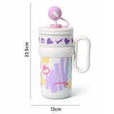 Cream Pastel XOXO series, Stainless Steel Tumbler and Water Bottle for Kids & Adults, 540ml