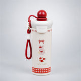 Cute Rabbit, Red ball Lid Series, Stainless Steel Tumbler and Water Bottle for Kids & Adults, 650ml