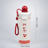 Cute Rabbit, Red ball Lid Series, Stainless Steel Tumbler and Water Bottle for Kids & Adults, 650ml