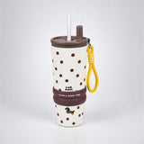 Dachshund & Dots, Good Time Series, Stainless Steel Tumbler and Water Bottle for Kids & Adults, 710ml
