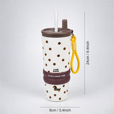 Dachshund & Dots, Good Time Series, Stainless Steel Tumbler and Water Bottle for Kids & Adults, 710ml
