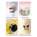 Dachshund Puppy Yellow Stainless Steel Premium Insulated Water Bottle, 800ml