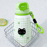 Green Checks, Big Lock series, Stainless Steel Water Bottle for kids, 720ml