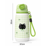 Green Checks, Big Lock series, Stainless Steel Water Bottle for kids, 720ml