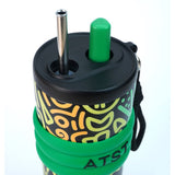 Green Doodle Fluorescent series Stainless Steel Tumbler and Water Bottle for Kids and Adults, 550ml
