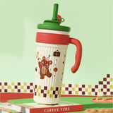 Green Lid, Party Teddy, Twilight Tumbler  Series, Stainless Steel Tumbler and Water Bottle for Teens and Adults, 750 ml