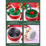 Green Lid, Party Teddy, Twilight Tumbler  Series, Stainless Steel Tumbler and Water Bottle for Teens and Adults, 750 ml
