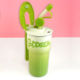 Green Ombre Shaded Stainless Steel Tumbler Water Bottle, 550ml