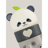 Grey Panda Head Stainless Steel Thermos Water Bottle, 350 ml