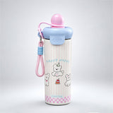 Happy Dog, Pink Ball Lid Series, Stainless Steel Tumbler and Water Bottle for Kids & Adults, 650ml