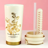 Lily Gold Stainless Steel premium Insulated Detox Infuser Bottle with Tea and Fruit Infuser attachment, 520ml