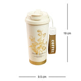 Lily Gold Stainless Steel premium Insulated Detox Infuser Bottle with Tea and Fruit Infuser attachment, 520ml