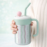 Mint Green Shiny, Cupstyle Series Stainless Steel Tumbler Bottle with detachable infuser for kids, Teens and Adults,620 ml