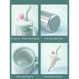 Mint Green Shiny, Cupstyle Series Stainless Steel Tumbler Bottle with detachable infuser for kids, Teens and Adults,620 ml