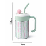 Mint Green Shiny, Cupstyle Series Stainless Steel Tumbler Bottle with detachable infuser for kids, Teens and Adults,620 ml