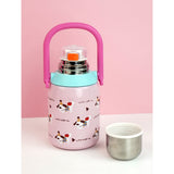 Party Hat Puppy Pink Stainless Steel premium insulated water Bottle, 800ml