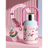 Party Hat Puppy Pink Stainless Steel premium insulated water Bottle, 800ml