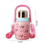 Party Hat Puppy Pink Stainless Steel premium insulated water Bottle, 800ml