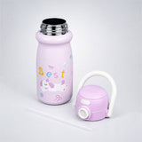Pink Puppy Design, Stainless Steel Dual Lid Water Bottle for Kids, 500ml