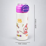 Pink Lid, Dance Buddy Series, Stainless Steel Water Bottle for Kids, 700ml