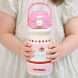 Pink Lid, Happiness  series, Stainless Steel Water Bottle for kids, 520ml