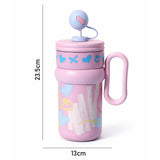 Pink Pastel XOXO series, Stainless Steel Tumbler and Water Bottle for Kids & Adults, 540ml