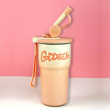 Pink Ombre Shaded Stainless Steel Tumbler Water Bottle, 550ml