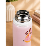 Pink White Game Design, Stainless Steel Thermos & Water Bottle for Kids, 600ml