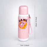 Pink White Game Design, Stainless Steel Thermos & Water Bottle for Kids, 600ml