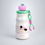 Puppy Checks, sleek Stainless Steel Water Bottle with Infuser attachment for Kids, 400ml
