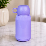 Purple Bear Design, Two Lid Series with Plush Cover, Stainless Steel Water Bottle & Hot thermos flask for Kids and Toddlers, 500ml
