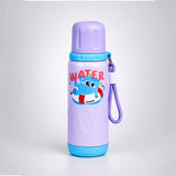 Purple Blue ,Water Swim Design, Stainless Steel Thermos & Water Bottle for Kids, 600ml