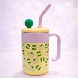 Purple Green Apple, Cupstyle Series Stainless Steel Tumbler Bottle with detachable infuser for kids, Teens and Adults, 620 ml